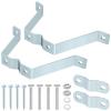 Heavy Duty TV Antenna Mount Brackets 2-Pack, for Outdoor Wall Mast with OD up to 2.5", Galvanized Steel with Weather Resistance, Includes with Brackets & Lag Bolts view 4