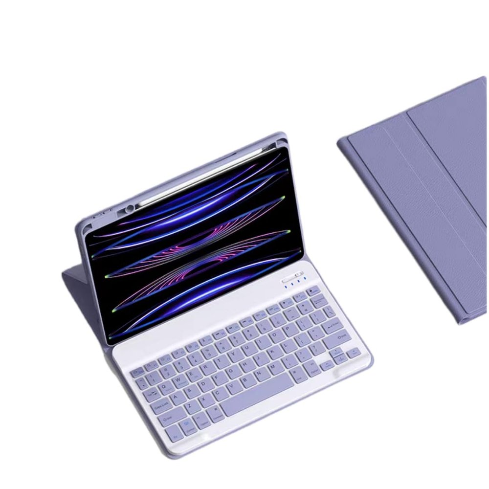 AnMengXinLing Keyboard Case for iPad mini 7 (A17 Pro) /Mini 6, Magnetic Detachable Case with Keyboard Built in Pencil Holder for 8.3inch iPad Mini7th/6th Generation, Purple