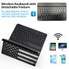 Qindaiwen Keyboard Case for All-New Amazon Fire HD 8/8 Plus (12th Generation/10th Generation, 2024/2022/2020 Release), PU Leather Stand Cover with Detachable Bluetooth Keyboard, American Flag 02 view 3