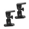 HOMSFOU 2pcs Surround Sound Speaker Wall Mount Brackets Zinc Alloy Strong Hold Tilt Turn Mechanism Easy Assembly Left-Right Dip Angle view 1