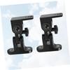 HOMSFOU 2pcs Surround Sound Speaker Wall Mount Brackets Zinc Alloy Strong Hold Tilt Turn Mechanism Easy Assembly Left-Right Dip Angle view 3