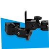 HOMSFOU 2pcs Surround Sound Speaker Wall Mount Brackets Zinc Alloy Strong Hold Tilt Turn Mechanism Easy Assembly Left-Right Dip Angle view 4