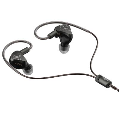 HiBy Yvain HiFi in-Ear Monitors, 4-Driver Precision Acoustic System, Tri-Way Crossover, Litz Single-Crystal Copper Cable, Ergonomic Comfort Fit Ideal for Audiophiles & Musicians