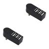 HOMSFOU 2pcs Compact Portable USB Splitter Hub Ports High Data Transfer Lightweight Design for Laptops and Desktop Use Black view 1