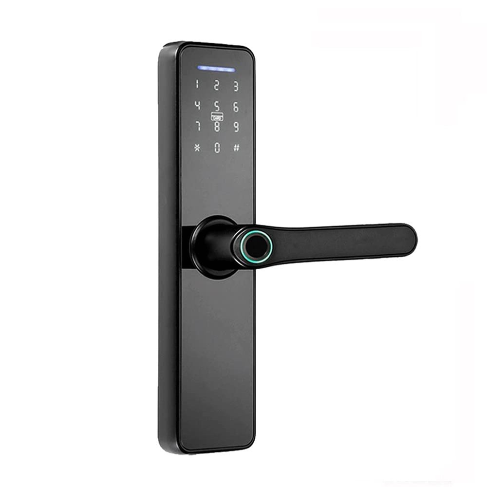 HIONJIN Smart Fingerprint Door Lock with Tuya Password/IC Card Home Security Digital Door Lock(60/701mm)