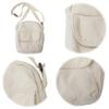 ALINUOYQ Crossbody Bag for Women Adjustable Strap Satchel Purse Canvas Solid Color Messenger Bag Clutch Purse for Travel Commuting (White) view 2