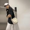 ALINUOYQ Crossbody Bag for Women Adjustable Strap Satchel Purse Canvas Solid Color Messenger Bag Clutch Purse for Travel Commuting (White) view 4