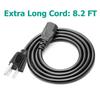 3 Prong Power Cord Replacement for SMSL SU-10 SU-9 Pro RAW-MDA1 Decorder, SH-9 A300 SH-X AO300 C200 DL200 AL200 DO100 PRO Amp AC 8.2ft Power Cord Cable view 2