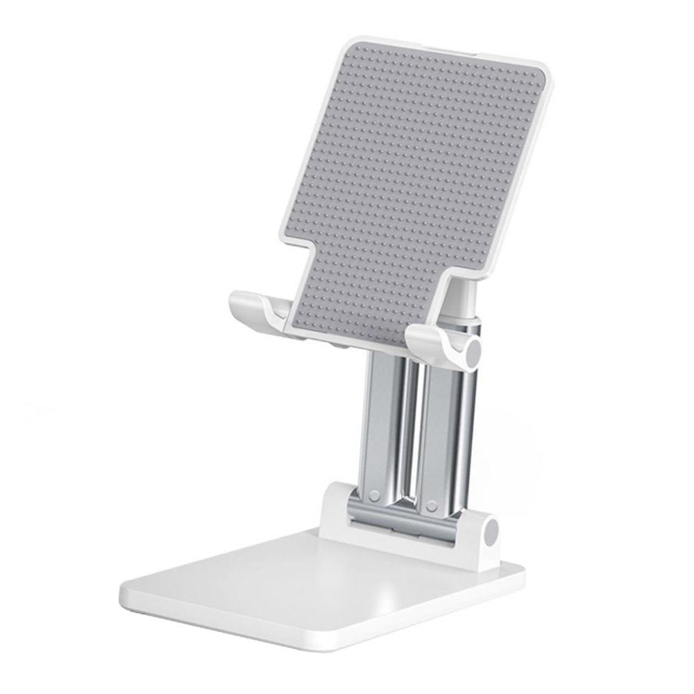 HOMSFOU Tablet Stand Foldable Cell Phone Holder Nonslip Pads Preserved Charging Slot for Streaming Videos Tv Series
