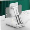 HOMSFOU Tablet Stand Foldable Cell Phone Holder Nonslip Pads Preserved Charging Slot for Streaming Videos Tv Series view 2