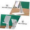 HOMSFOU Tablet Stand Foldable Cell Phone Holder Nonslip Pads Preserved Charging Slot for Streaming Videos Tv Series view 4
