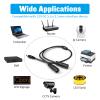 2 Set 12V DC Power Splitter Cable, Y-Splitter Cord 1 Male to 2 Female DC5525 5.5x2.1mm 20W, 1.96 Ft/60cm for CCTV Security Camera & LED Strip Light view 2