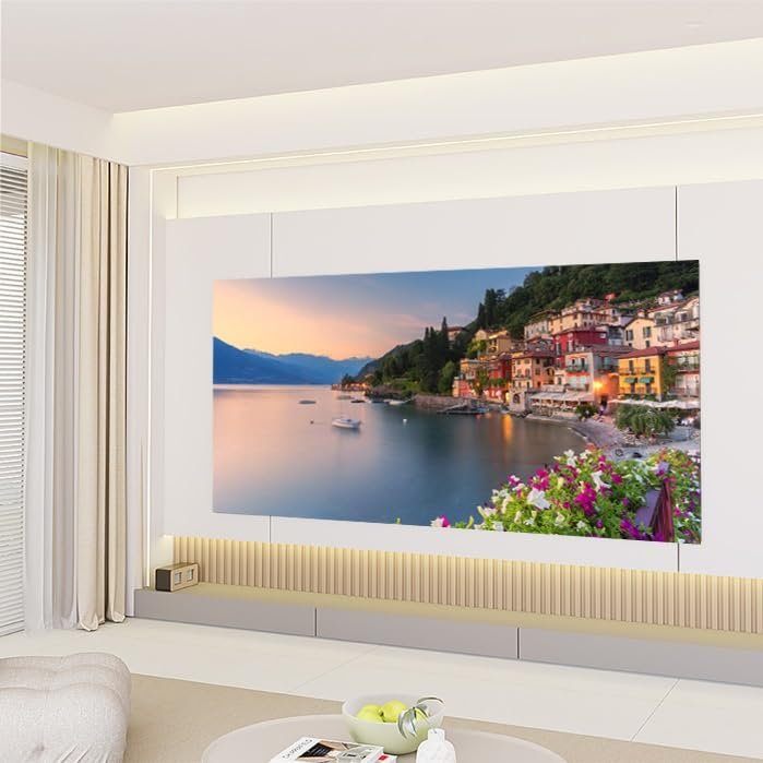 Foldable Movie Screen, 60in 72in 84in 100in Home Cinema Manual Projector Screen, 4:3 16:9 4K HD Portable Indoor Projection Screen(60inch/4:3)