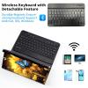 Qindaiwen Keyboard Case for Amazon Fire Max 11 (13th Generation, 2023 Release) with Detachable Bluetooth Keyboard & Slim PU Leather Protective Cover, Sunflower Butterfly view 2