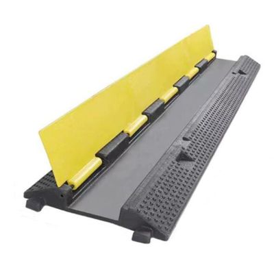 Rubber Speed Bumps,Speed Reduction Ramps,Speed Bumps with Cable Channels,for Asphalt Concrete Macadam Driveways,Can Bear 6600 Pounds(100x22x3.5cm)