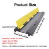 Rubber Speed Bumps,Speed Reduction Ramps,Speed Bumps with Cable Channels,for Asphalt Concrete Macadam Driveways,Can Bear 6600 Pounds(100x22x3.5cm) view 2