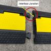 Rubber Speed Bumps,Speed Reduction Ramps,Speed Bumps with Cable Channels,for Asphalt Concrete Macadam Driveways,Can Bear 6600 Pounds(100x22x3.5cm) view 4