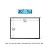 30" 40" 50" 60" 72" Projector Screen, Wall Mounted Projection Screen, Portable 4K HD Movie Screen for Home Theater Cinema Office(30 Inch 4:3) view 2