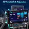 Alondy Single Din Car Radio Touchscreen (10.4" Rotatable) Compatible with Apple CarPlay [Wireless] Android Auto Car Stereo Bluetooth USB AUX SD Backup Camera view 3