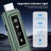 BHGift Wireless HD Transmitter, 165fr/50m Fast Pairing with BHGift Receiver, 4k Decoding 1080P Output HD Video Streaming/Image Transmission, 2025 Upgraded with Indicator Light,Green view 4