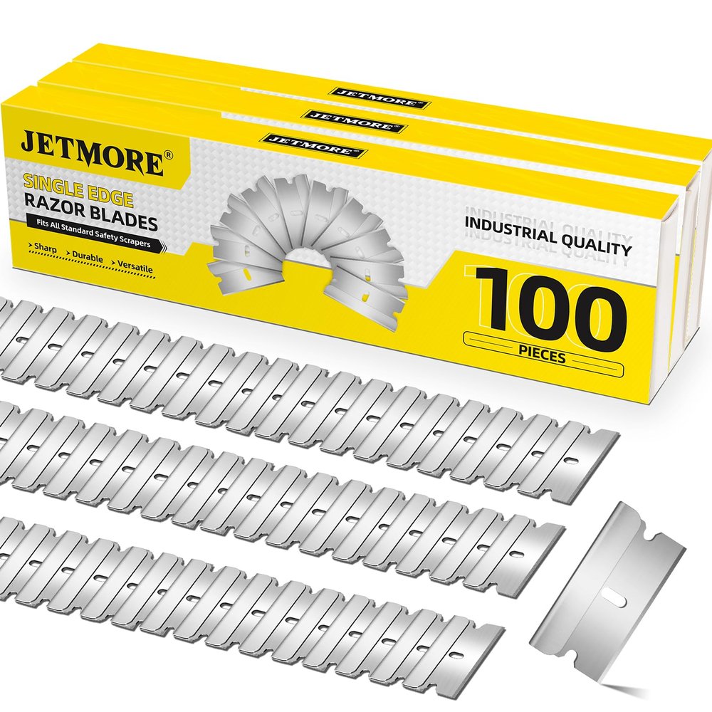 JETMORE 300 Pack Utility Razor Blades, Razor Blades Refills for Scrapers