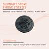 Premium Round Shungite Stickers with Pattern for Cell Phone Case Laptop Tablet Computer - Polished Shungite Protection Plate with Carbon Fullerenes (Metatron) view 2