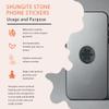 Premium Round Shungite Stickers with Pattern for Cell Phone Case Laptop Tablet Computer - Polished Shungite Protection Plate with Carbon Fullerenes (Metatron) view 3