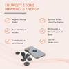 Premium Round Shungite Stickers with Pattern for Cell Phone Case Laptop Tablet Computer - Polished Shungite Protection Plate with Carbon Fullerenes (Metatron) view 4