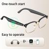 HNTKGME AI Translator Glasses, Lentes Inteligentes Traductores, Smart Glasses for Men Women with Built in Mic and Speakers, Anti Blue Light Translator Glasses Supports 135 Languages (Sliver) view 2