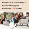 HNTKGME AI Translator Glasses, Lentes Inteligentes Traductores, Smart Glasses for Men Women with Built in Mic and Speakers, Anti Blue Light Translator Glasses Supports 135 Languages (Sliver) view 4