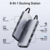 USB C Docking Station Dual DisplayPort, 8 in 1 USB Hub with 2 DP, HDMI, VGA, USB C 2.0, A 2.0, PD Charging Port, Multi Monitor Adapter for Dell/HP/Lenovo Laptops view 2