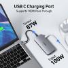 USB C Docking Station Dual DisplayPort, 8 in 1 USB Hub with 2 DP, HDMI, VGA, USB C 2.0, A 2.0, PD Charging Port, Multi Monitor Adapter for Dell/HP/Lenovo Laptops view 3