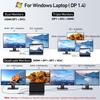 USB C Docking Station Dual DisplayPort, 8 in 1 USB Hub with 2 DP, HDMI, VGA, USB C 2.0, A 2.0, PD Charging Port, Multi Monitor Adapter for Dell/HP/Lenovo Laptops view 4