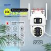 5MP Dual Lens Dual Screen Outdoor Security Camera, Humanoid Motion Detection / Sound & Lighting Alarm / P 350 T 90/ Zoom x 10/ Night Full Color / 2-Way Audio Wireless WiFi Smart Home IP PTZ Camera view 2