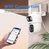 5MP Dual Lens Dual Screen Outdoor Security Camera, Humanoid Motion Detection / Sound & Lighting Alarm / P 350 T 90/ Zoom x 10/ Night Full Color / 2-Way Audio Wireless WiFi Smart Home IP PTZ Camera view 3