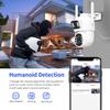 5MP Dual Lens Dual Screen Outdoor Security Camera, Humanoid Motion Detection / Sound & Lighting Alarm / P 350 T 90/ Zoom x 10/ Night Full Color / 2-Way Audio Wireless WiFi Smart Home IP PTZ Camera view 4