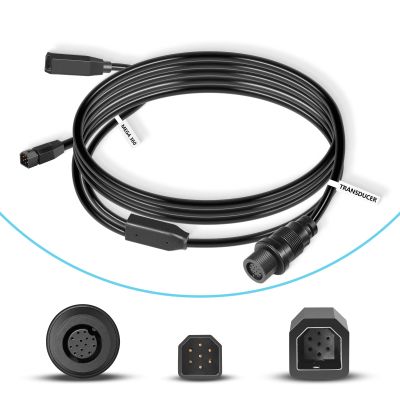 Bzumperyz 720107-1 9 M360 2DDI Y - MEGA 360 & 2D/MDI 7-pin Transducer Adapater Cable Y Cable Compatible with MEGA 360 and Helix 8/9/ 10/12/ 15 Fishfinder