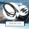 Bzumperyz 720107-1 9 M360 2DDI Y - MEGA 360 & 2D/MDI 7-pin Transducer Adapater Cable Y Cable Compatible with MEGA 360 and Helix 8/9/ 10/12/ 15 Fishfinder view 2