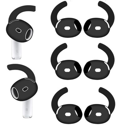 BLLQ 3 Pairs AirPods4 Ear Hooks Covers Grip Ear Fin Anti Slip Wing Tips Accessories Compatible with AirPods 4 Earbuds, Black 901