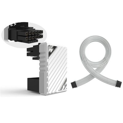 16 Pin GPU PCI-e 5.0 180 Degree Angled Connector+12VHPWR 16Pin(12+4P) Sleeve Modular Cable