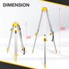 Lightweight Aluminum Surveying Tripod 62.2" with 5/8-Inch 11-Threaded Flat Head and Dual Lock9 FT Dual Sided Telescopic Aluminum Grade Rod for Precise Construction Measurement,Land Surveying view 4