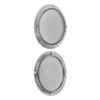 Unifizz 2pcs 6.5 Inch Metal Glossy Car Audio Speaker Cover Mesh Subwoofer Grill Horn Guard Decorative Circle Grille Protector Black Silvery view 3