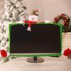 Glomora 3D Christmas Cartoon, 19-27inch Computer PC Monitor Display Frame Protective Case Cover for Xmas Home Office Computer Decoration view 2