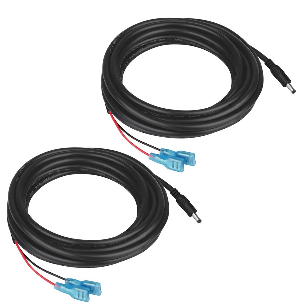 2PCS 22AWG Trail Camera External Power Cord, 6.5FT DC Plug Connector DC 4.0x1.7mm External Power Cable Compatible with Tactacam Reveal X XB SK, Wise Eye, Barn Owl, Snyper, Spartan, Covert Cameras