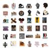 100PCs Black Rights Stickers, Black Girl Stickers, Black Lives Matter Sticker, Melanin Poppin Decals for Laptop, Hydro Flask, Water Bottle, Vinyl Decals for Kids, Teens, Girls (Black Rights) view 2
