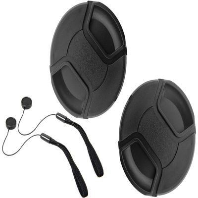 49mm Lens Cap Cover Compatible for Canon EF 50mm f/1.8(Not 1.4) STM(Not II),EF-M 15-45mm f/3.5-6.3 is STM,Sony FE 50mm f/1.8,E 50mm f/1.8 OSS,55mm f/1.8 ZA(SEL55F18Z) Lens [2 Pack]