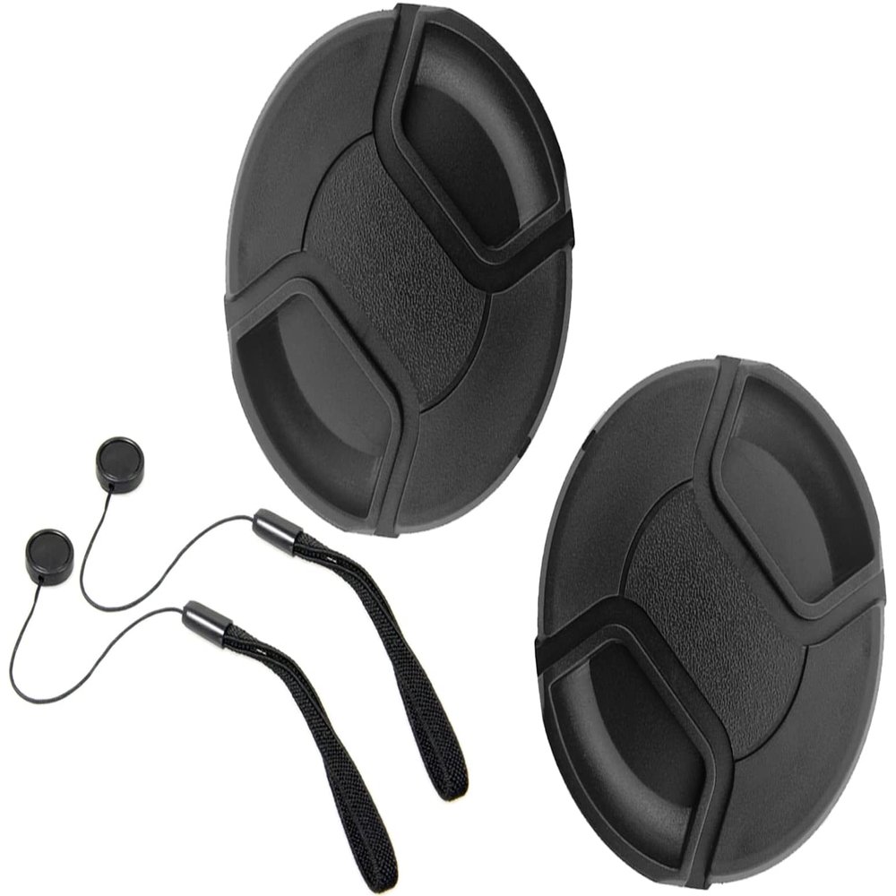 49mm Lens Cap Cover Compatible for Canon EF 50mm f/1.8(Not 1.4) STM(Not II),EF-M 15-45mm f/3.5-6.3 is STM,Sony FE 50mm f/1.8,E 50mm f/1.8 OSS,55mm f/1.8 ZA(SEL55F18Z) Lens [2 Pack]