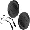 49mm Lens Cap Cover Compatible for Canon EF 50mm f/1.8(Not 1.4) STM(Not II),EF-M 15-45mm f/3.5-6.3 is STM,Sony FE 50mm f/1.8,E 50mm f/1.8 OSS,55mm f/1.8 ZA(SEL55F18Z) Lens [2 Pack] view 1