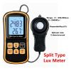 PYPYP Light Meter,Digital Luxmeter, 5X Mini Split Type Lux Meter Protable Digital Display Illuminometer Screen Backlight for Darkroom Operation Lighting Intensity Brightness Measurement view 2