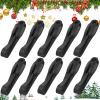 Wall Mounted Punch-Free Adhesive Removable Cord Holder Organizer, Cord Organizer For Appliances, Garland Straps for Mantle (Black,10Pcs) view 1